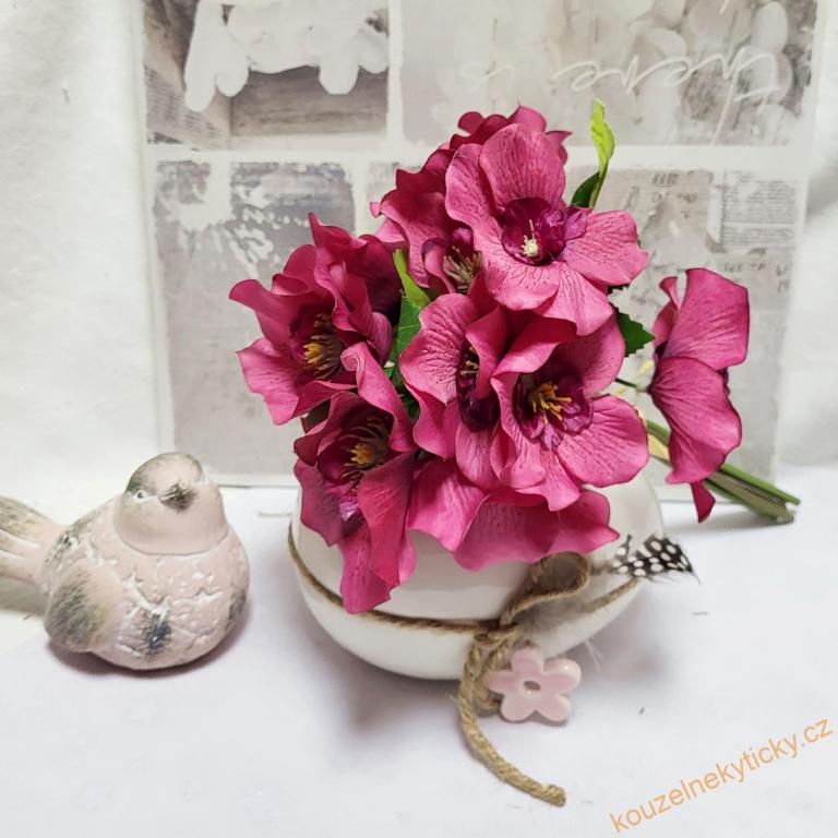 Látkové květiny - čemeřice trs