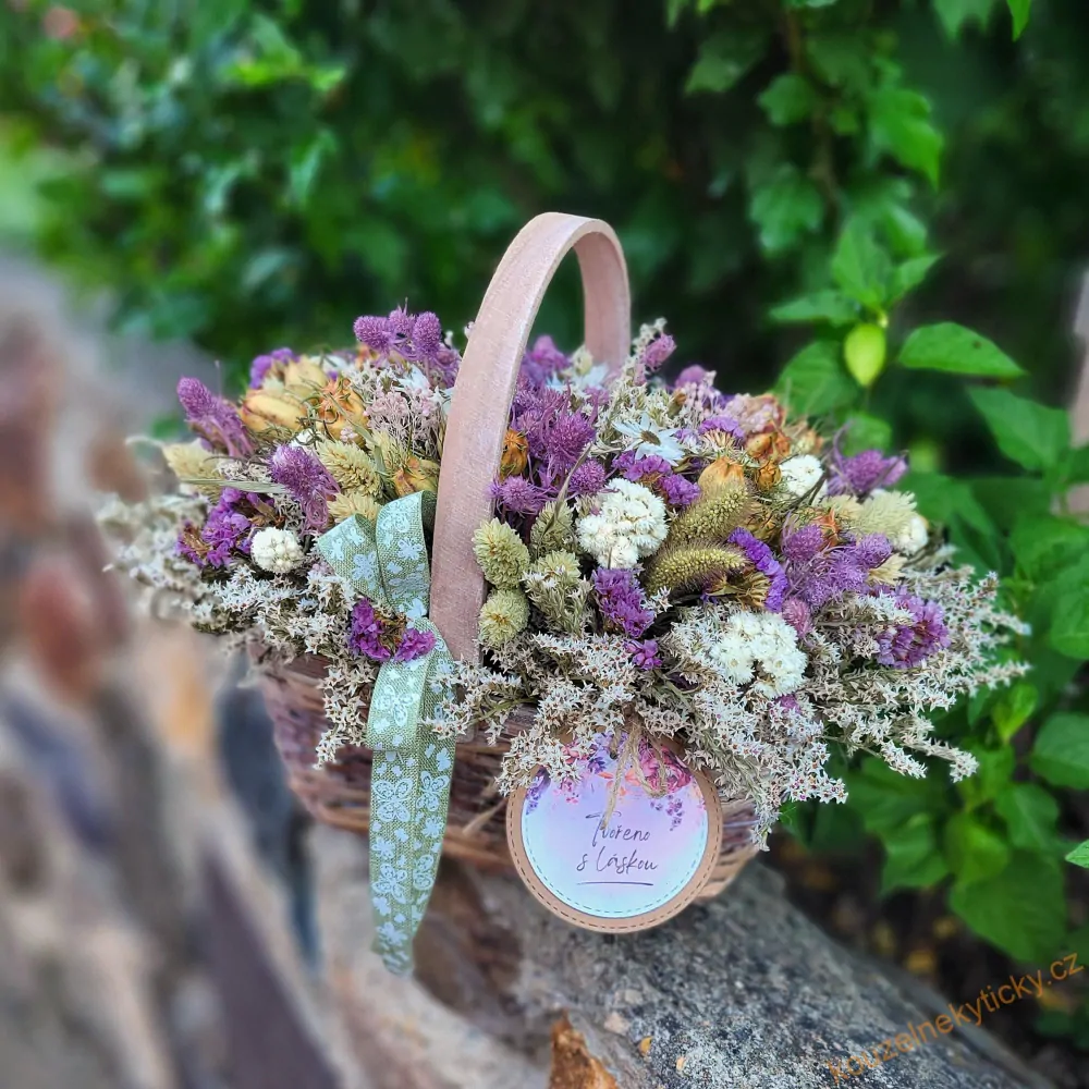 Košíček větší  -  okrovo-přírodní 