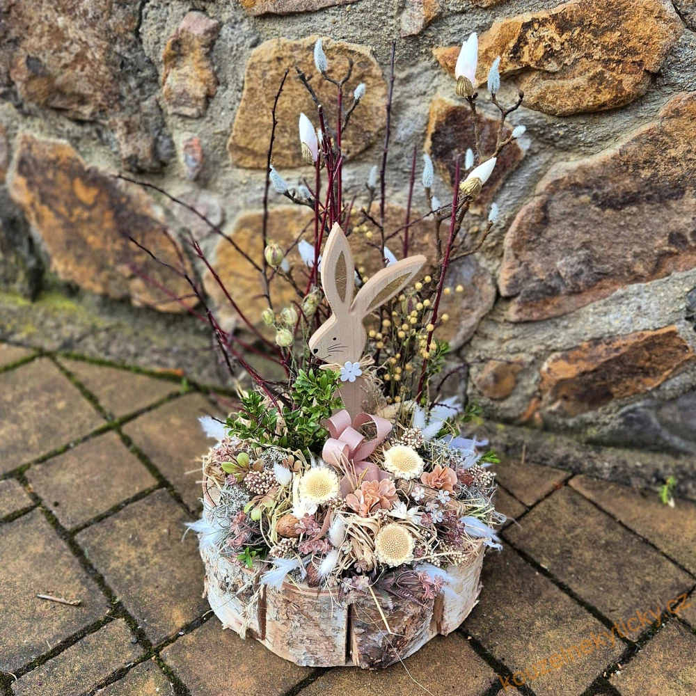 Velká velikonoční dekorace - Zajíc 