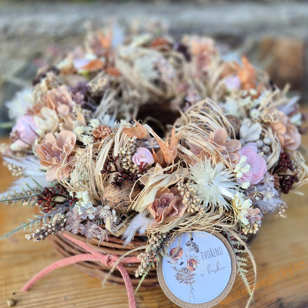 Proutěný věnec na položení -  celoroční do lososova