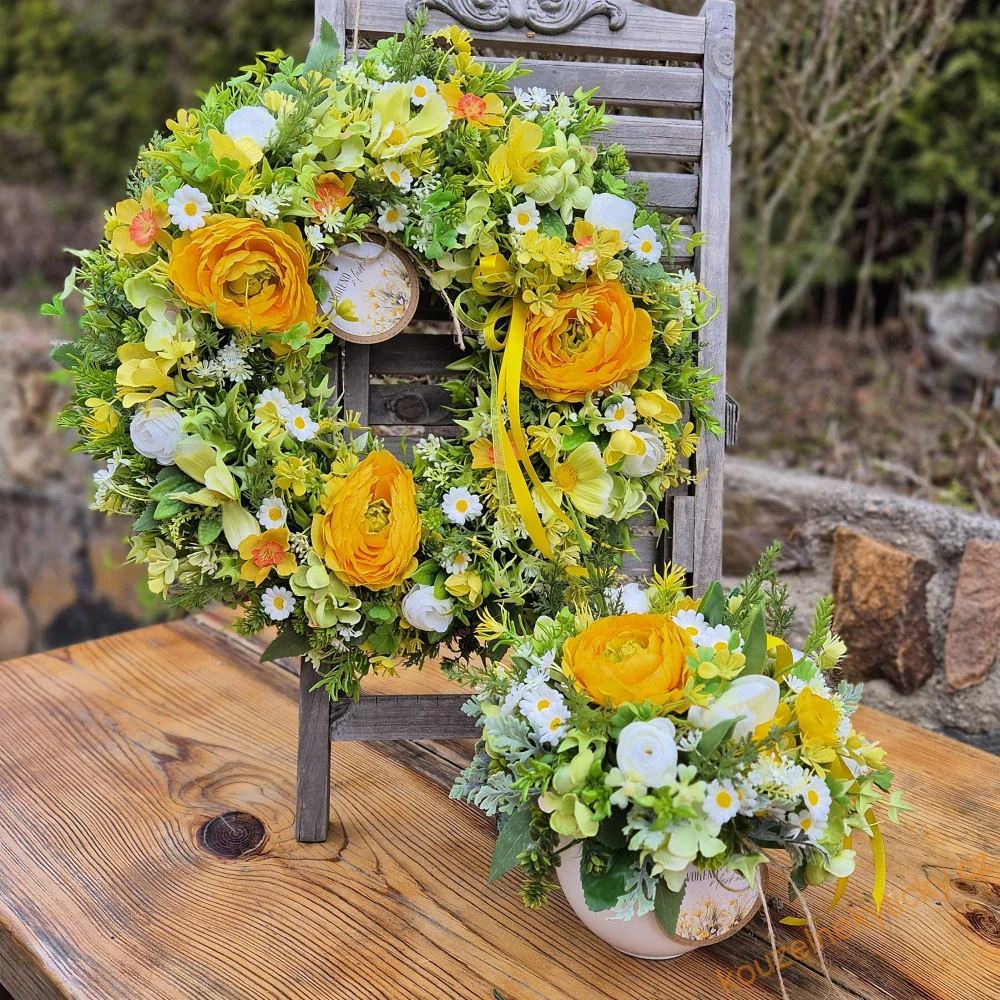 Jarní květinový  věneček - Sluníčkové jaro II. 