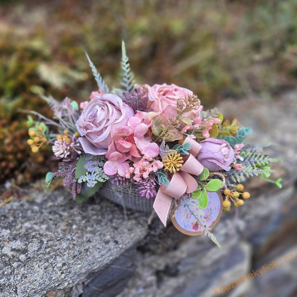 Set věnečku a dekorace - Tlumené pastelové tóny 