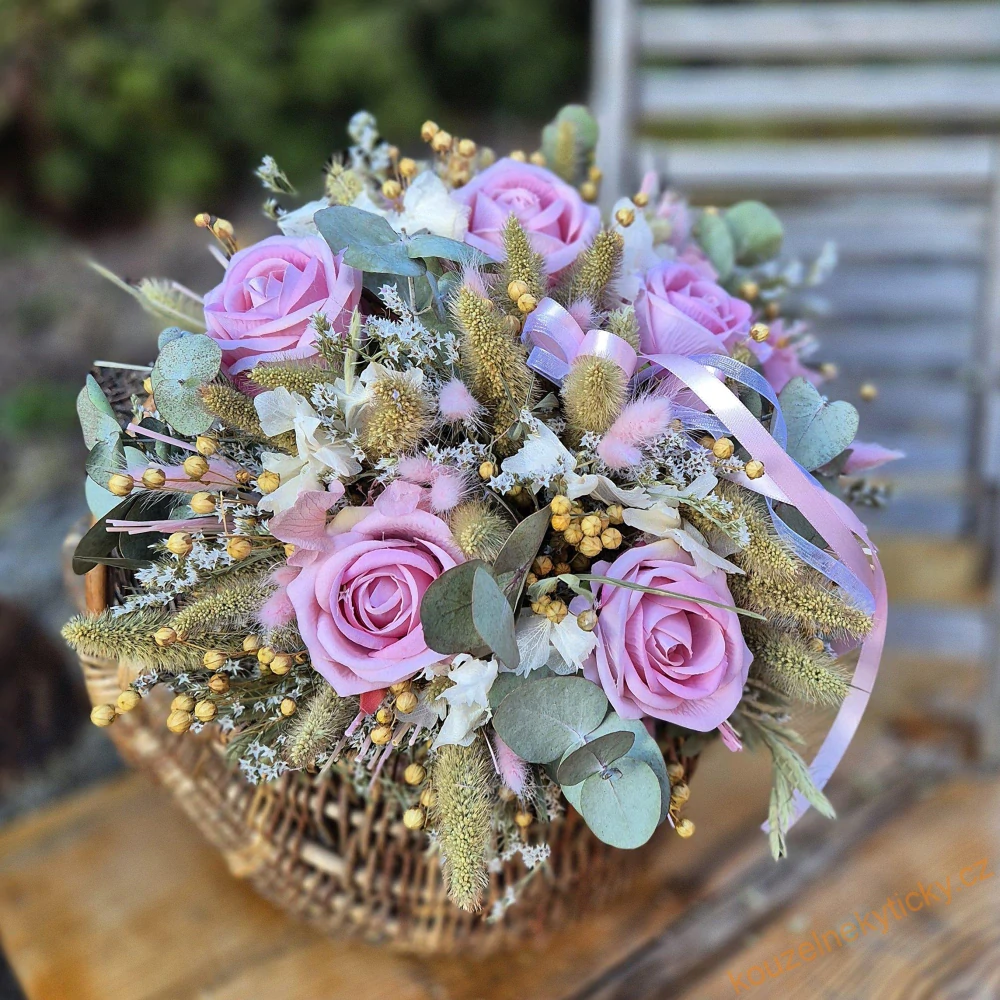 Sušinová kytice romantická - Rose dream 