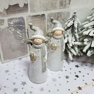 Figurka vánoční - Andílek se srdíčkem 