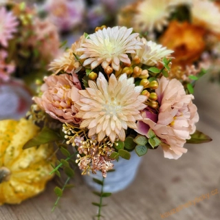 Květináčky - dekorace do světle  oranžova