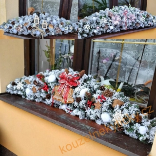 Zasněžená  girlanda - barva zdobení na vlastní přání