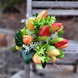 Menší tulipánová kytice - mix - 2