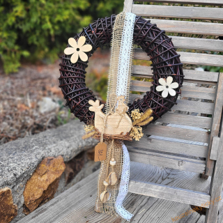 Věnec velikonoční  - Jednoduchý se slepičkou