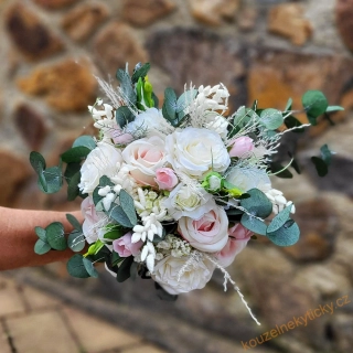 Svatba Boho /set/ - umělé květy a stabil. eukalypt 