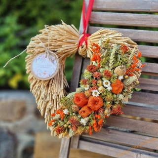 Slámové srdíčko -  Pomeranče nebo mandarinky? 