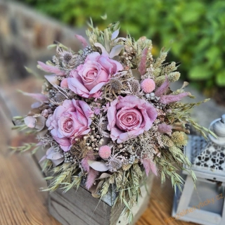  Sušinová kytička  větší - Rose in rose