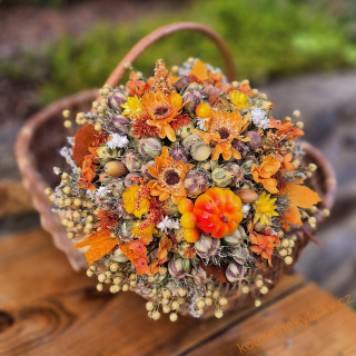   Sušinová kytička - Orange s dýní 
