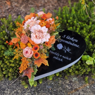   Smuteční srdce s nápisy  Orang  - ne1