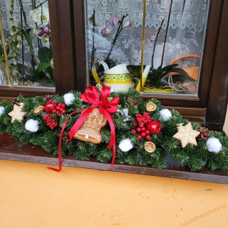 REZERVACE Girlanda 80cm - skořicový zvonek + LED 