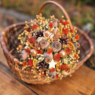 Vánoční kytice - měděná II