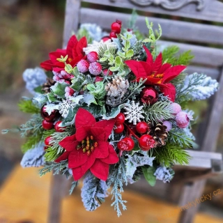 REZERVACE Kytice Vánoční - Poinsetie 