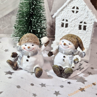 Figurka vánoční  set -  Dva sněhuláci 