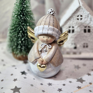 Figurka vánoční  - Buclatá Andělka - větší 