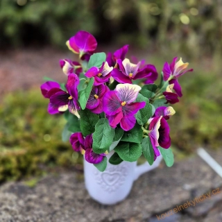 Macešky trs - velikost L  vínovo-žluté 