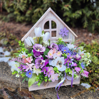 Jarní domeček L    -  fialkový 