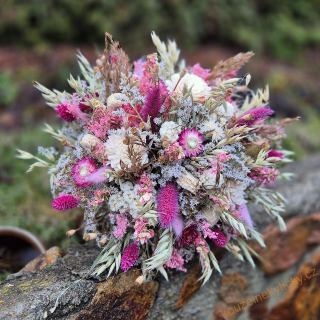 Sušinová kytice do vázy - Tóny růžové 