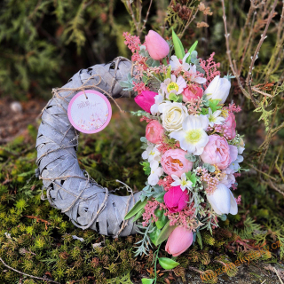 Proutěný veněc -  Love rose 