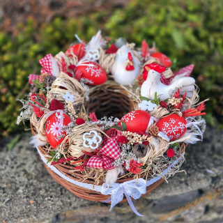 Proutěný věnec na položení -  tradiční II. 