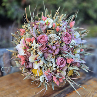  Kytice  sušinová větší   -  Starorůžová 