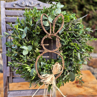 Věnec přírodní živý   -   Proutěný zajíc 