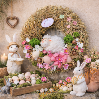 Senový velikonoční věnec    -   Ovečka 