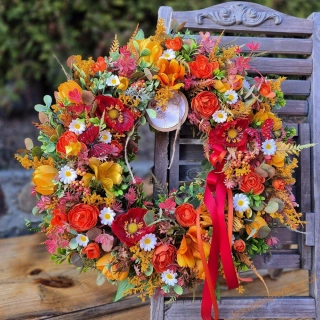  Květinový věnec -  Letní zářivý s máky 