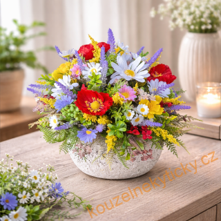 Dekorace interiérová   - Letní louka s levandulí 