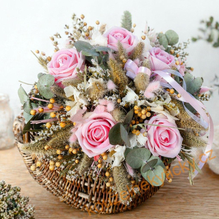 Sušinová kytice romantická - Rose dream 