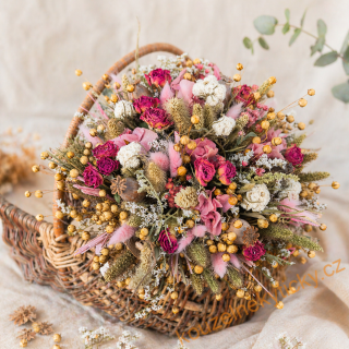 Sušinová kytice  - sušinové růžičky 